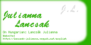 julianna lancsak business card