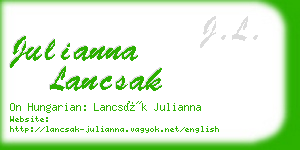 julianna lancsak business card